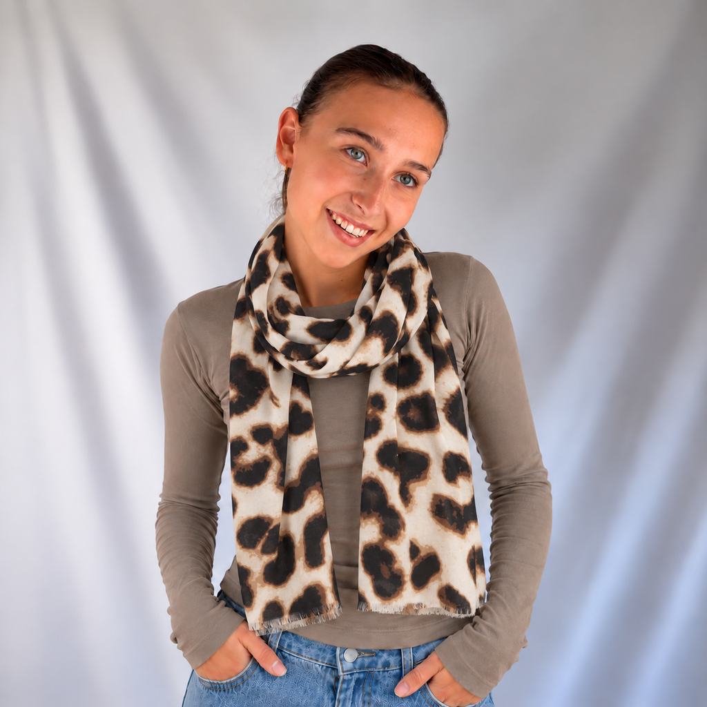 Dunne Sjaal met Dierenprint – Leopard & Zebra Accessoires