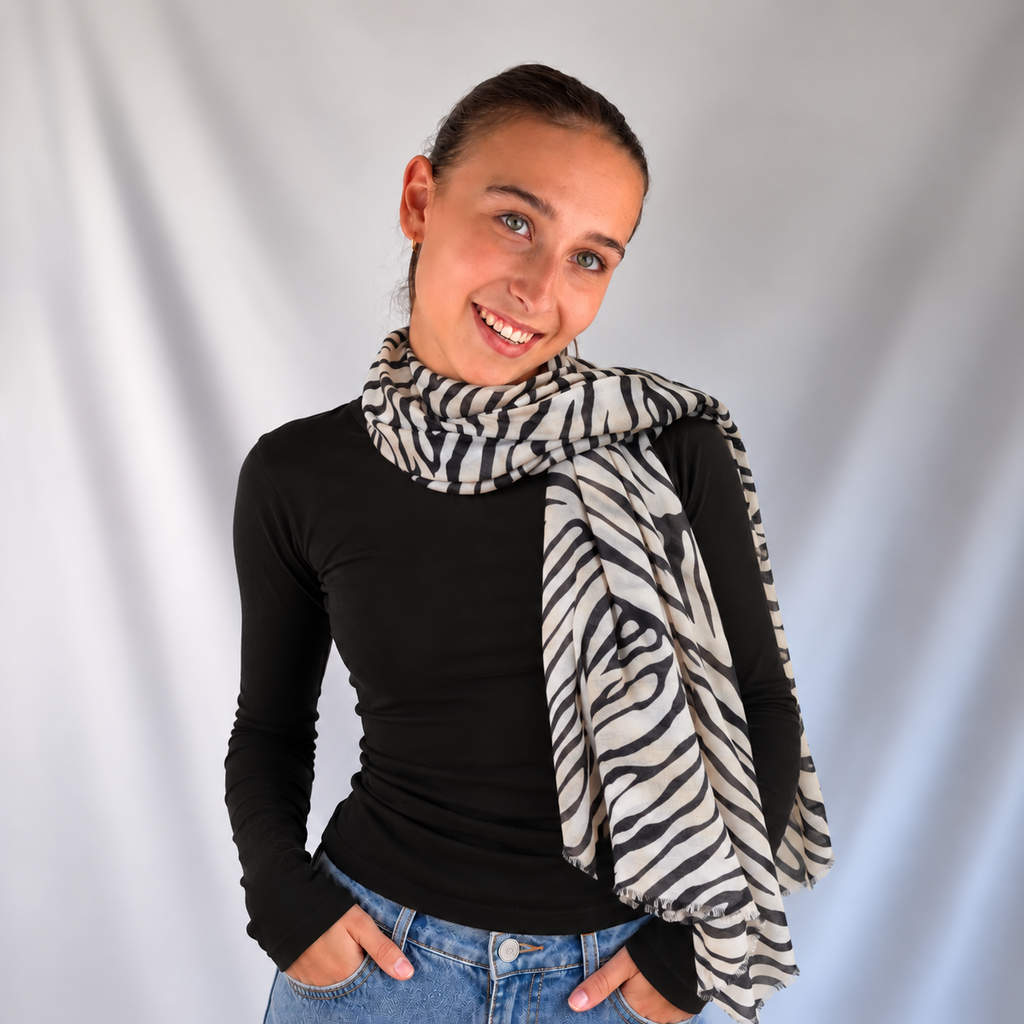 Dunne Sjaal met Dierenprint – Leopard & Zebra Accessoires