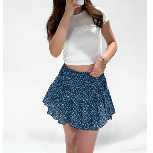 Rokje met Print — Blauw rokken