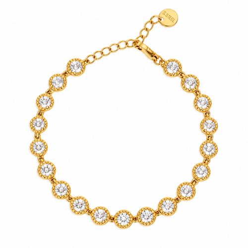 Armband Glamour Strass – Goud & Zilver Goud Armbanden