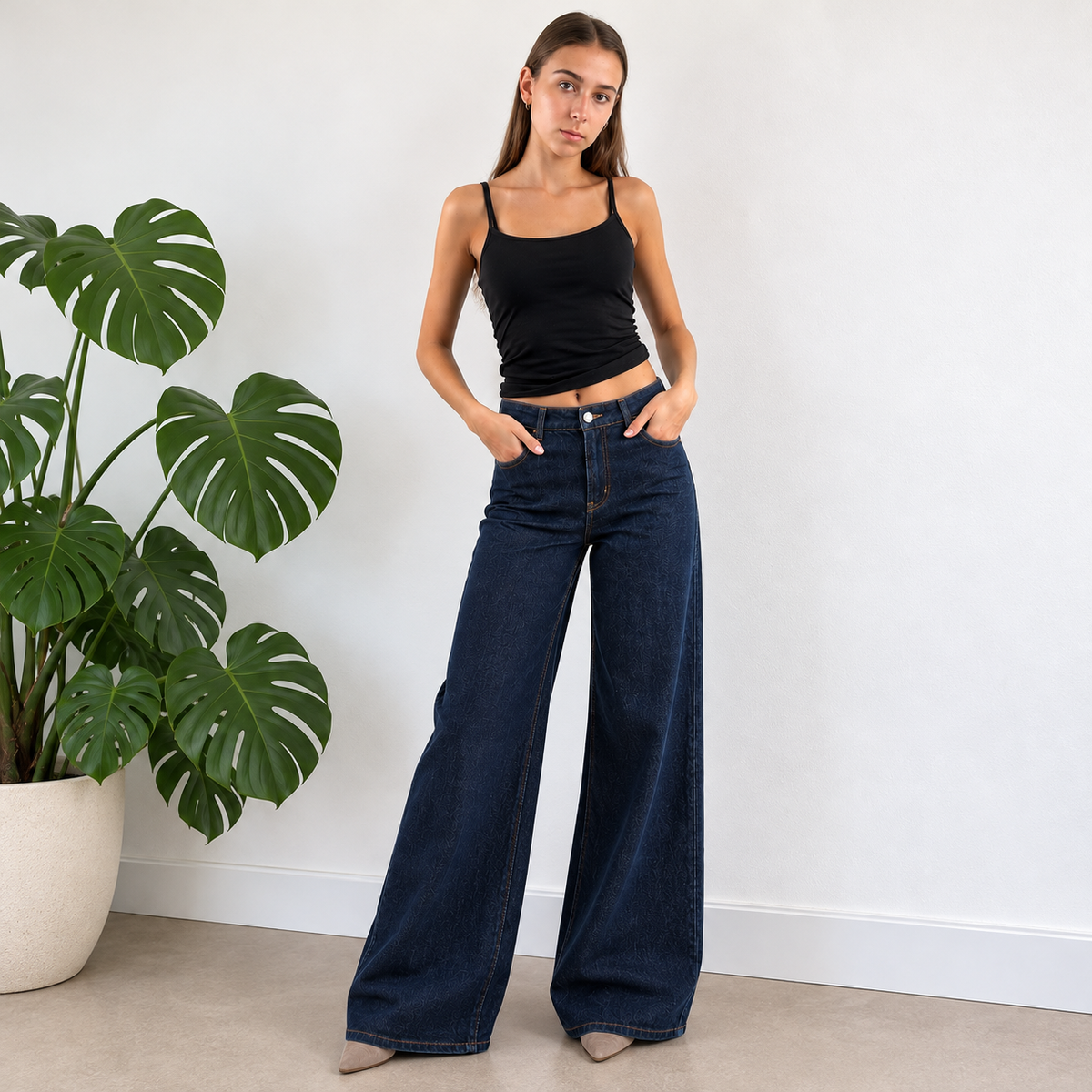 Super Wide Leg Jeans - High Waist Jeans