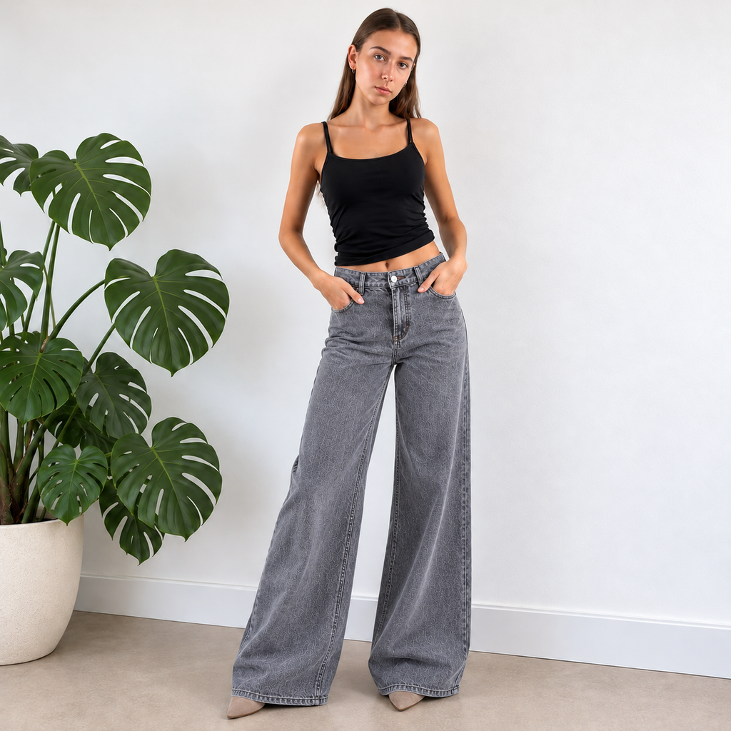 Super Wide Leg Jeans - High Waist Jeans