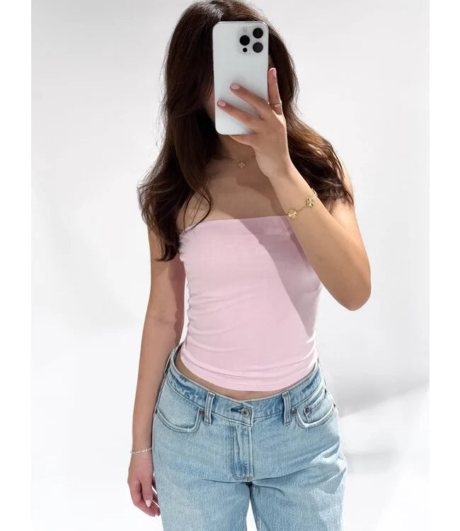 Bandeau Top Roze Top