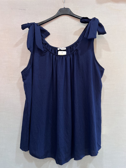 Top sleeveless knot - Navy Tops