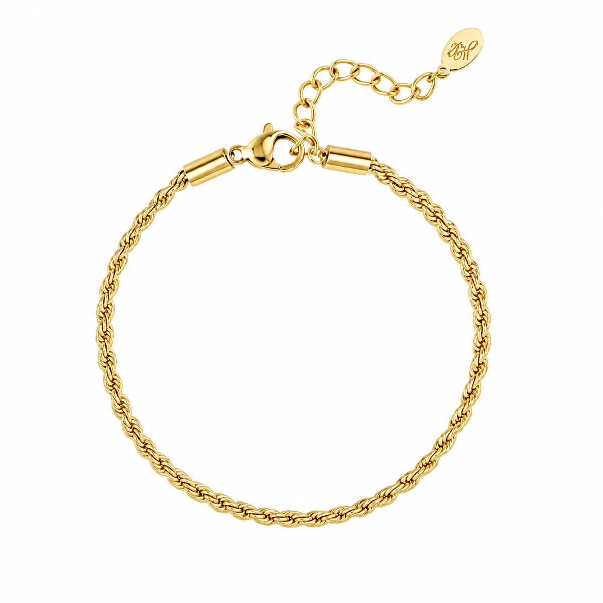 Twisted Rope Armband Goud Armband