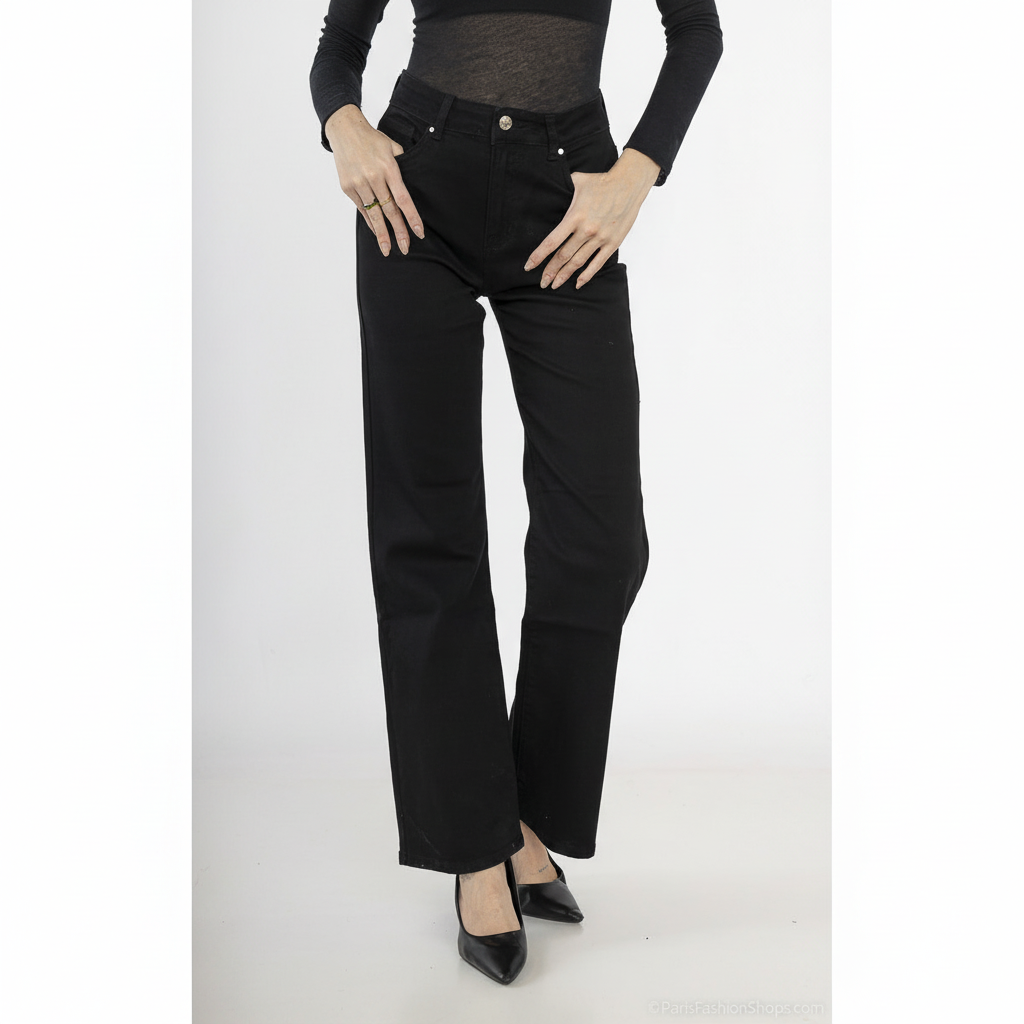 Goodies Jeans Wide Leg - Zwart broeken
