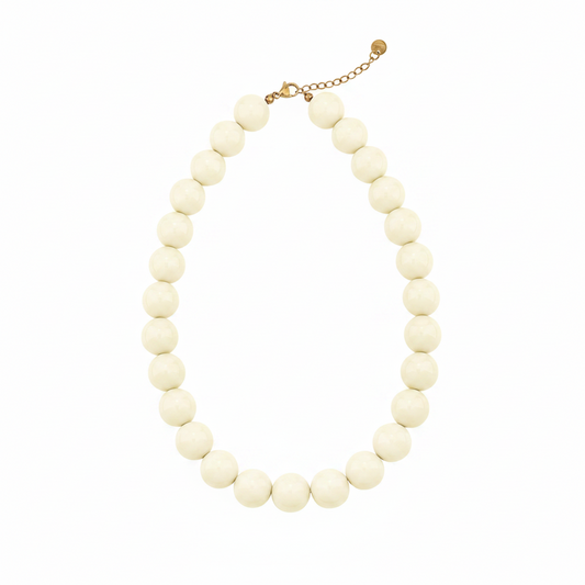 Witte Kralen Ketting Ketting