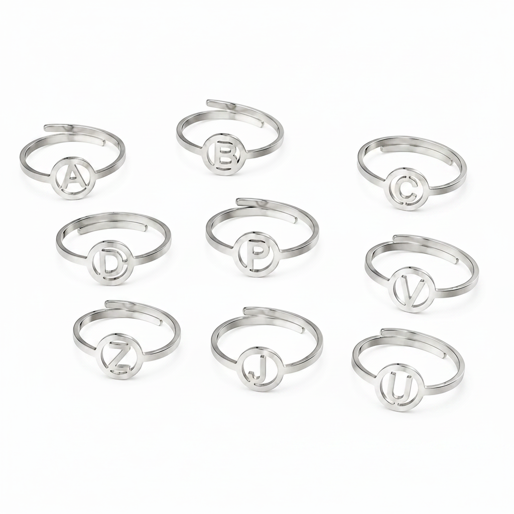 Initiaal Ring Zilver Ringen