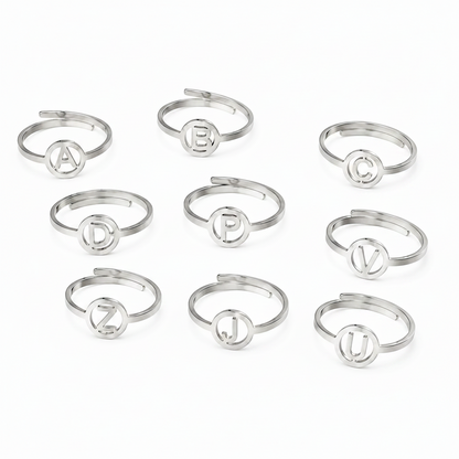 Initiaal Ring Zilver Ringen