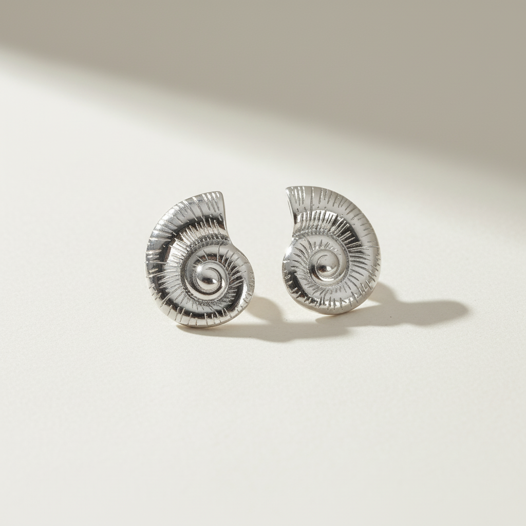 Oorbellen Seashell - Zilver Oorbellen