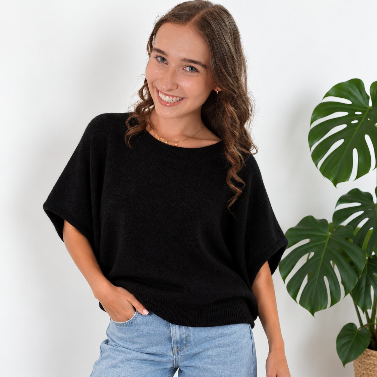 Oversized Sweater met Vleermuismouwen trui